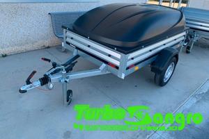 Rimorchio frenato con coperchio in ABS