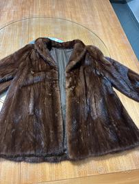 giacca vintage in vero visone marrone, Hermafur