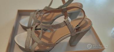 Sandali argento sposa / elegante