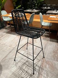 Sgabello alto in rattan sintetico Gouda Colors