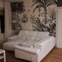 Divano angolare usato color panna 258x216 cm