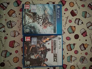 🎮 2 GIOCHI PS4 – GHOST RECON + RAINBOW SIX SIEGE