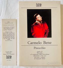 Carmelo Bene “Pinocchio” con segnalibro raro