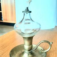 Lampada ad olio in ottone vintage