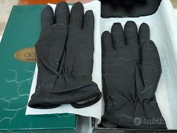 Guanti Vintage Donna in Vera Pelle Nera - Finitura