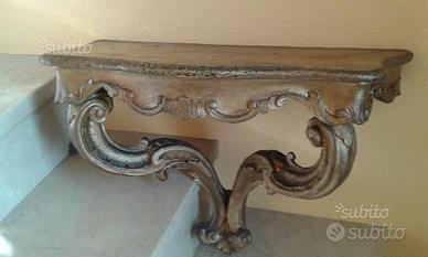 Mensolina dorata d'epoca da parete