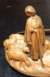 SCULTURA VIENNESE ANTICA IN BRONZO FIRMATA 