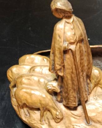 SCULTURA VIENNESE ANTICA IN BRONZO FIRMATA 
