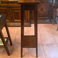 Colonna mobile portavaso in legno massello