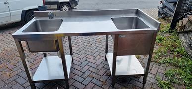 doppio lavandino acciaio inox