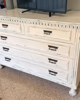Comò e comodini legno shabby chic dipinti a mano