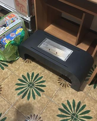 Caminetto a bioetanolo in acciaio nero