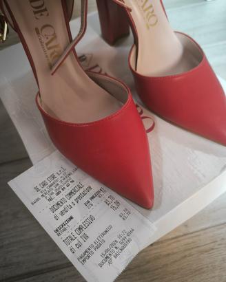 Décolleté rosse tacco 10 cm
