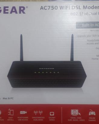 Modem Router NETGEAR AC750 / WIFI DSL D6000