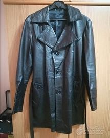 giacca lunga in pelle uomo 100% t. 46