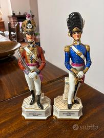 Coppia di statuette Soldati Vintage