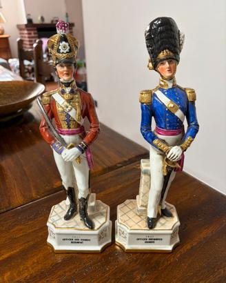 Coppia di statuette Soldati Vintage