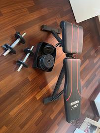 Panca inclinabile e manubri