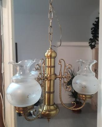 Lampadario in ottone