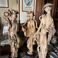 Statuette cinesi in resina
