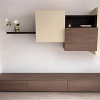 Mobile soggiorno moderno con pensili