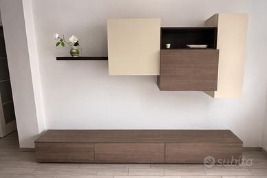 Mobile soggiorno moderno con pensili