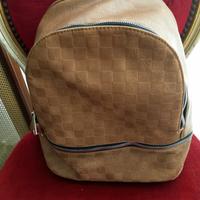 zaino quadrettato beige