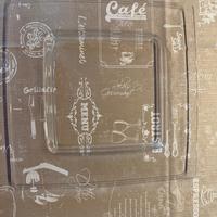 Servizio 12 sottopiatti in vetro quadrati Vividi