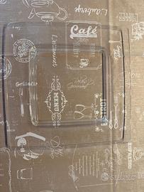 Servizio 12 sottopiatti in vetro quadrati Vividi