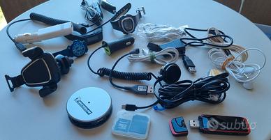 lotto accessori telefonini cavi e orologi 