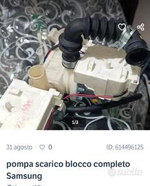 pompa di scarico completa lavatrice Samsung 11kg 