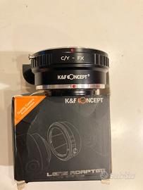 adattatore per obiettivo a baionetta C/Y su Fuji F