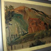 Quadretto incorniciato con pittura ad olio