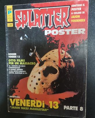 rivista vintage Venerdì 13 Splatter Poster