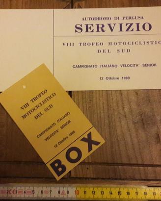 Pergusa trofeo motociclistico del sud 1980 pass