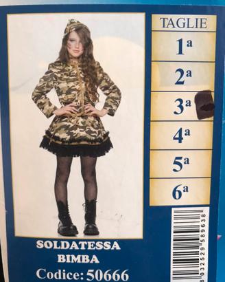 Vestito di carnevale LA SOLDATESSA