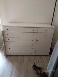 Comò bianco da mobilificio