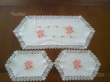 Set 3 centri a punto croce