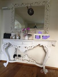 CONSOLLE INGRESSO IN LEGNO CON SPECCHIERA