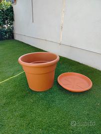 Vaso tondo resina nuovo diametro 50 