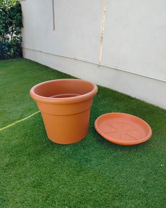 Vaso tondo resina nuovo diametro 50 