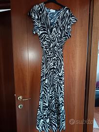 vestito lungo fantasia zebrata