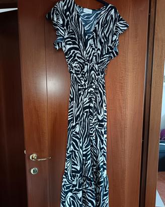 vestito lungo fantasia zebrata