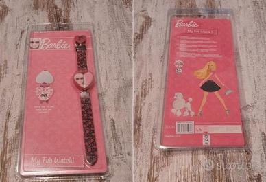 BARBIE MY FAB WATCH! OROLOGIO FUCSIA NERO CUORE