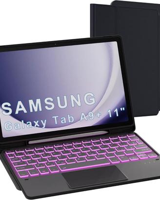 Tastiera Custodia Galaxy Tab A9+ 11"Touchpad Retro