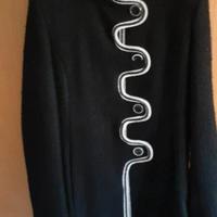 Cappotto nero  in lana Rinascimento 