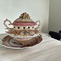 Porta Potpourri Antico In Ceramica