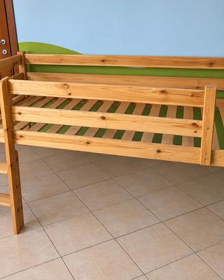 letto a soppalco con scivolo e rete