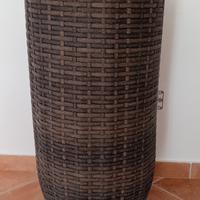 Portavaso da esterno  intrecciato grigio
