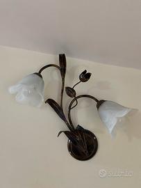 4 applique da parete + 1 applique fiore singolo